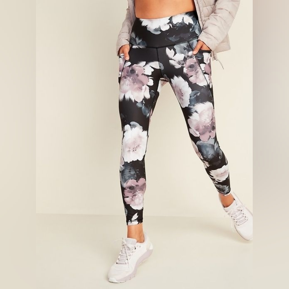 NWT Old Navy High Rise Floral leggings 7/8 SP